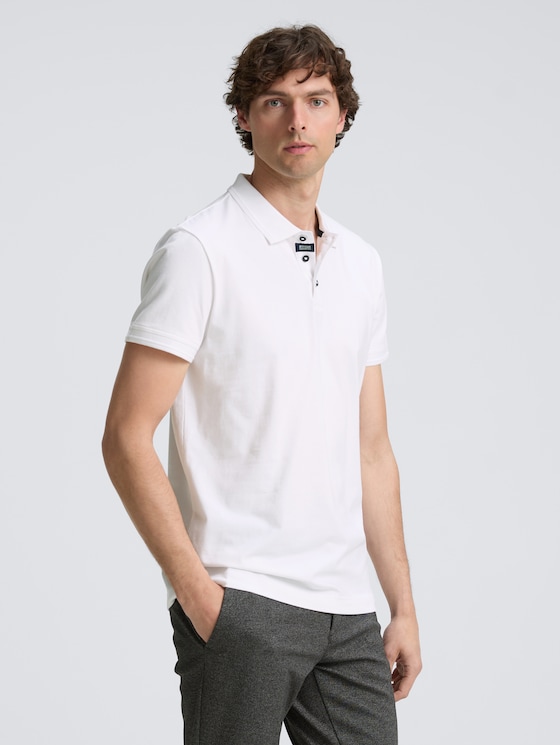 Basic Jersey Poloshirt von Men, White