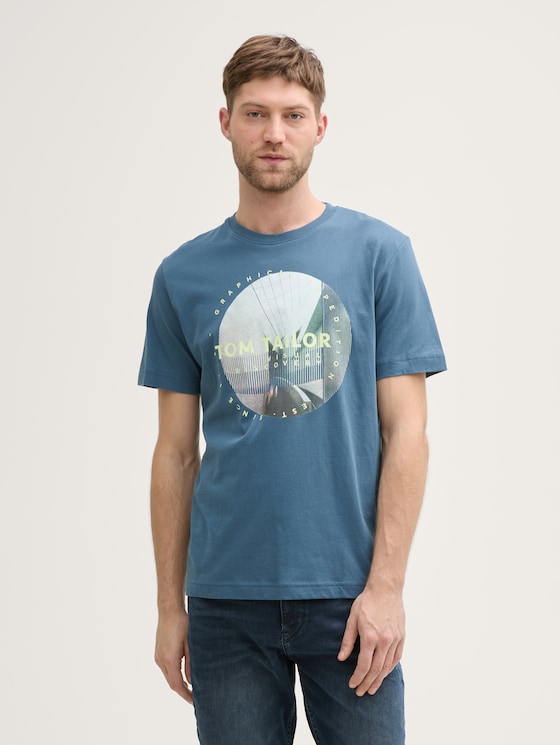 T-Shirt mit Foto-Print von Men, mystical blue