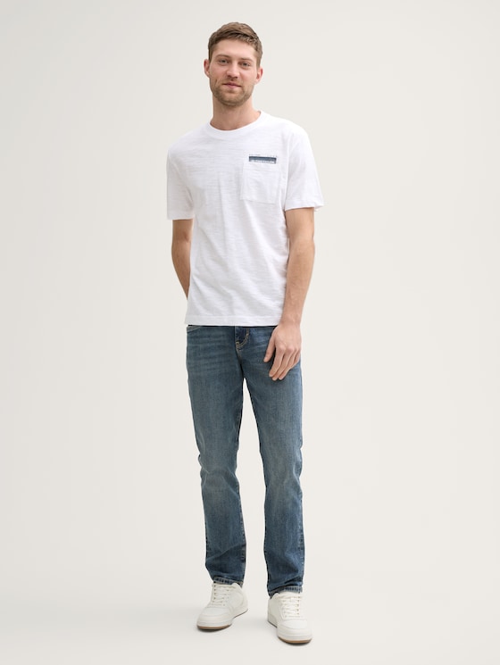 T-shirt met borstzak door Men, White