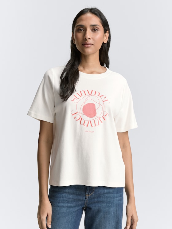 Cotton T-shirt by Women, off white