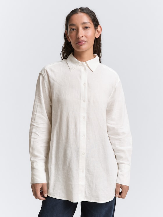 Blouse oversize en lin par Women, Whisper White
