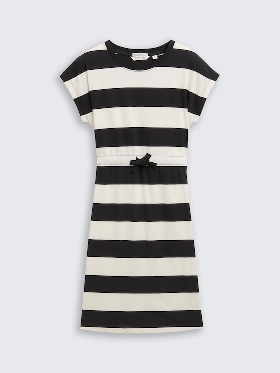 Mini-Kleid mit Streifenmuster von Teen Girls, black and white bold stripe