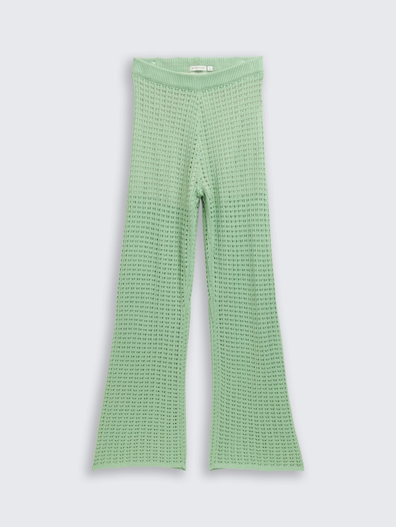 Wide Leg Strickhose von Teen Girls, light garden green