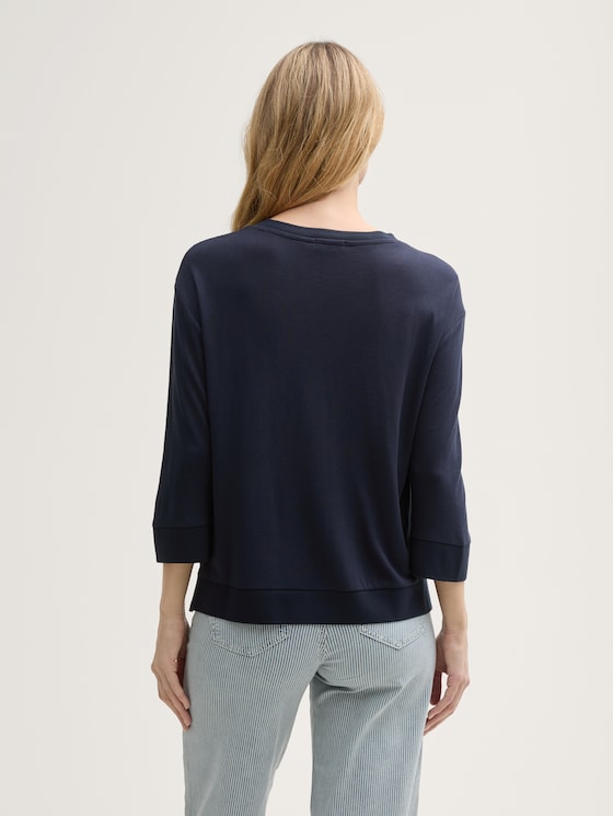 Langarmshirt mit Rundhalsausschnitt von Women, sky captain blue