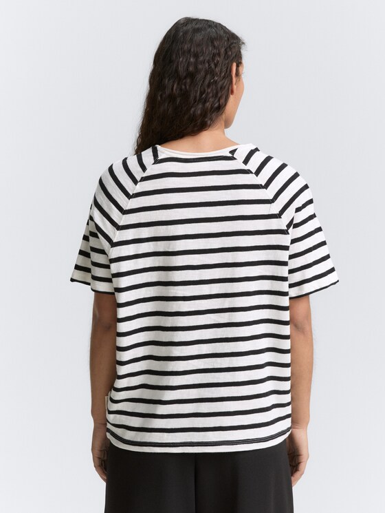 ストライプ【RONRON】MULTI STRIPE STITCH RAGLAN T SHIRT MULTI STRIPE STITCH RAGLAN T SHIRT WHITE - RONRON 론론