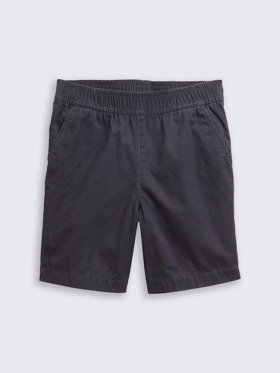 Chino shorts met elastische tailleband door Mini Boys, coal grey
