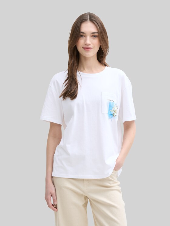 TOM TAILOR Damen T-Shirt Bluse Mit Brusttasche – Lässig & Bequem