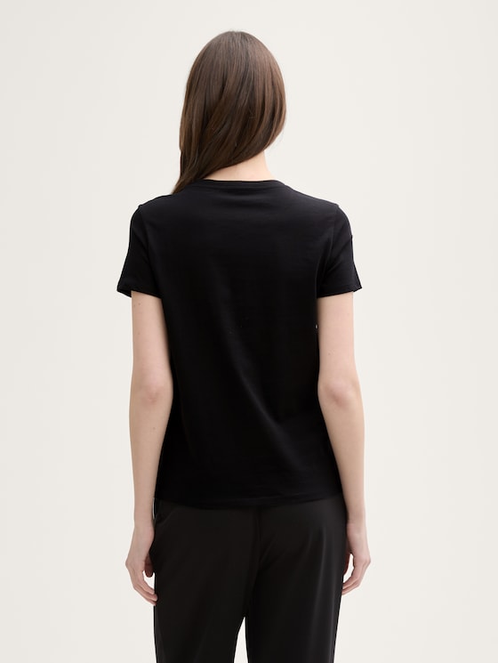 T-Shirt mit Fotoprint von Denim Female, deep black