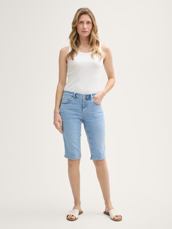 【2plan】Tailor washed Bermuda denim pants Tailor washed Bermuda denim pants - 2PLAN | 60% - Asian