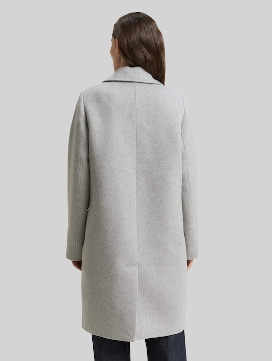 Wool coat with slit pockets in grey by Tom Tailor