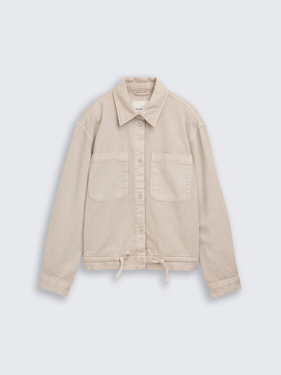 Lightweight Jeansjacke mit Kordelzug von Denim Female, cloud grey