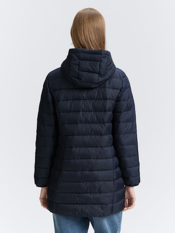 Lichtgewicht gewatteerde jas met capuchon door Denim Female, sky captain blue