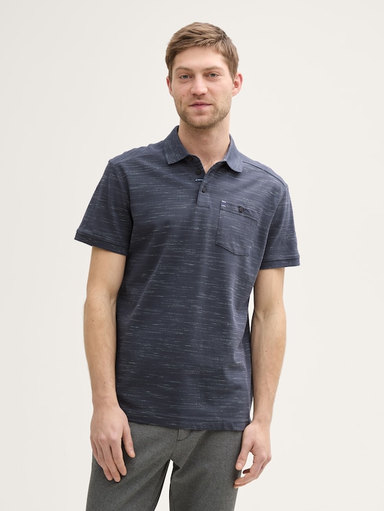 Poloshirt mit Brusttasche von Men, Blueish Grey