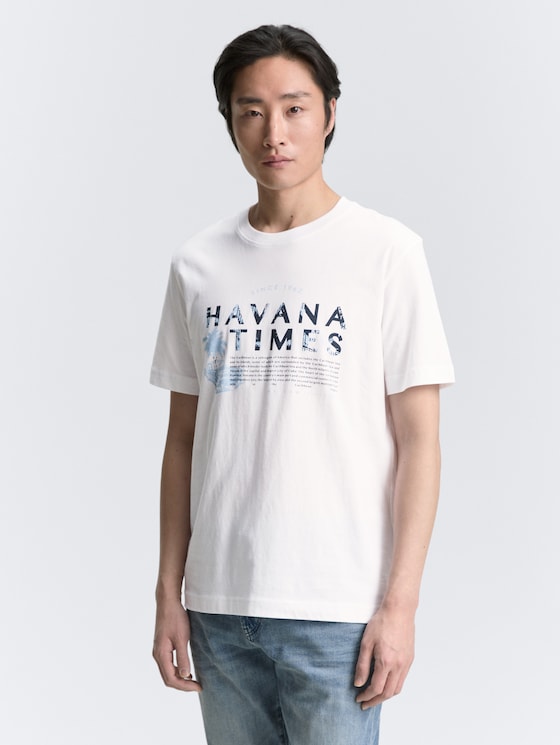 T-Shirt mit Print von Men, White