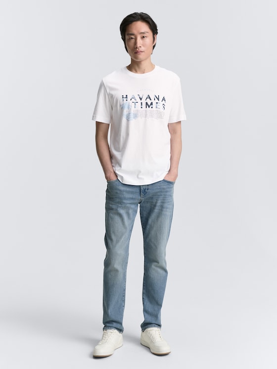 T-shirt with a print by Men, White