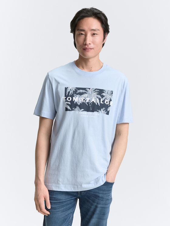 T-Shirt mit Print von Men, light powder blue