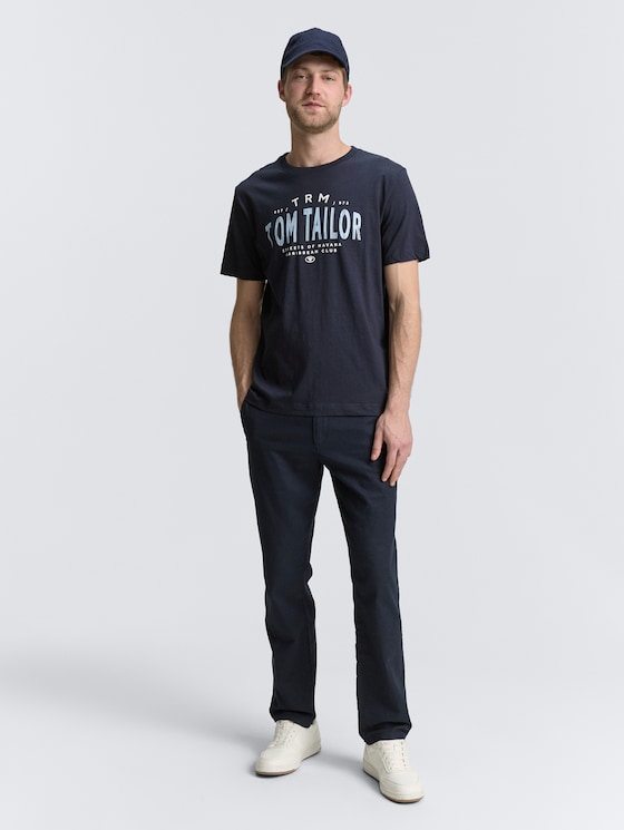 T-Shirt with a logo print by Men, sky captain blue