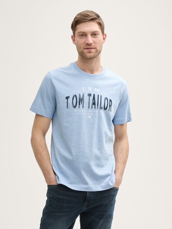 T-Shirt mit Logo-Print von Men, light powder blue