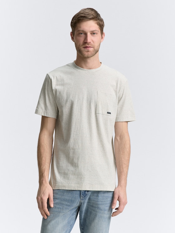T-shirt avec poche poitrine par Men, off white multicolor nep