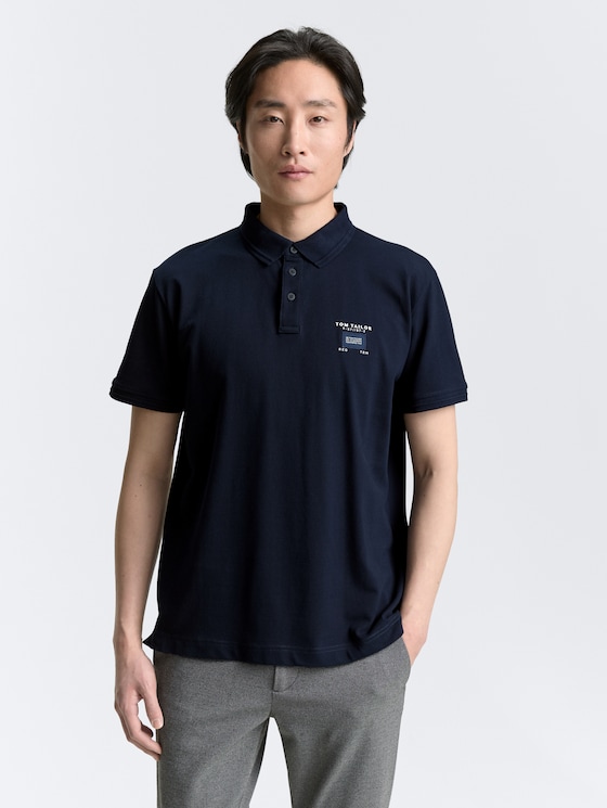 Piqué Poloshirt mit Stretch von Men, sky captain blue