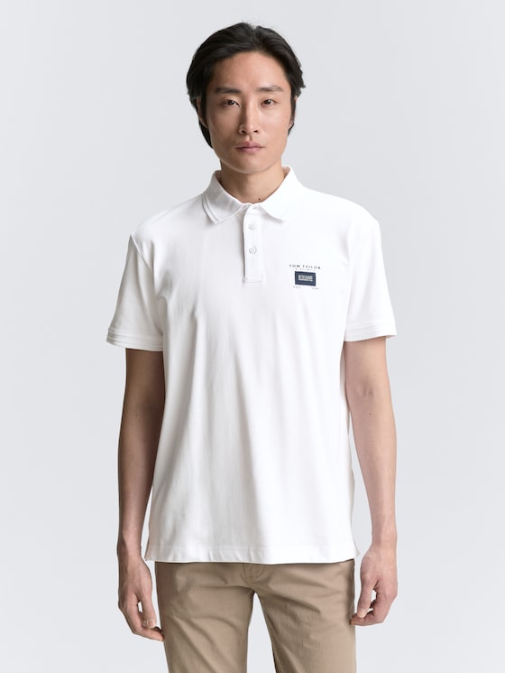 Piqué Poloshirt mit Stretch von Men, White