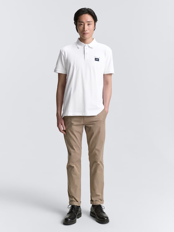 Polo piqué avec stretch par Men, White