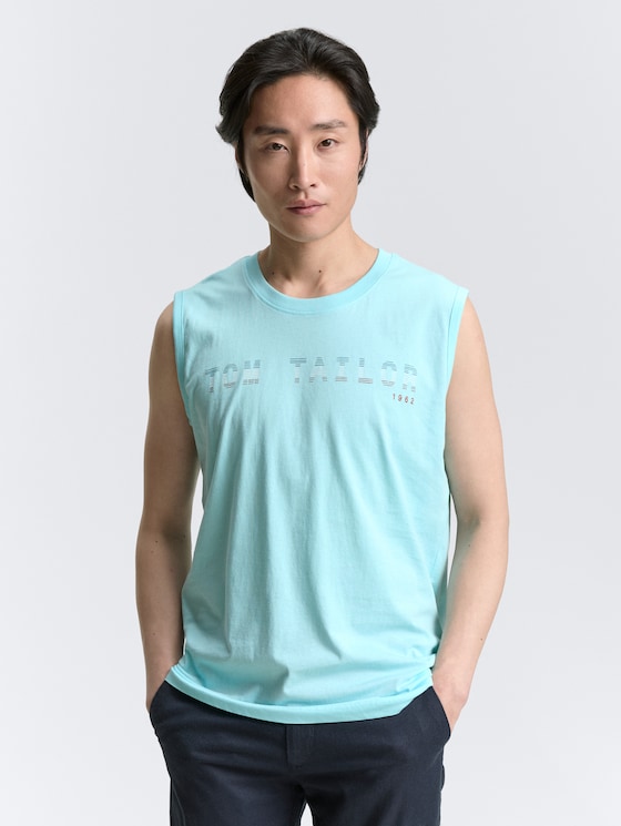 Tanktop mit Logo-Print von Men, caribbean turquoise