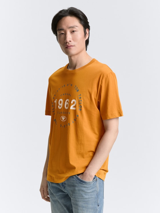 T-Shirt mit Logo-Print von Men, Peanut Butter Brown