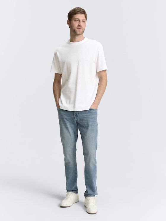 T-shirt basique texturé par Men, White