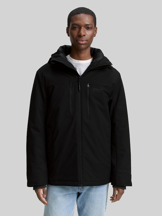 Jacket with water-repellent function in black by Tom Tailor