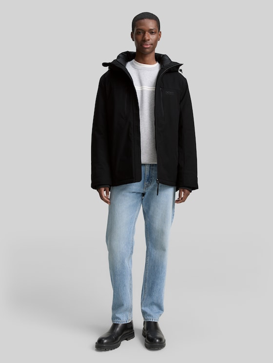 Jacket with water-repellent function in black by Tom Tailor