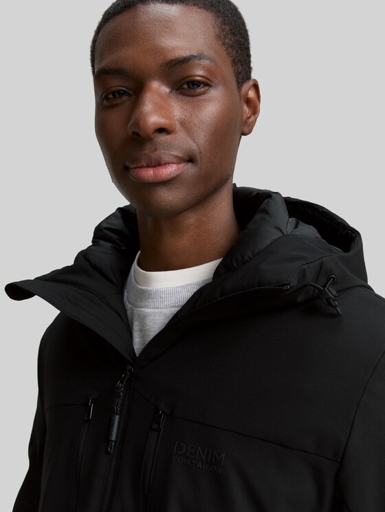 Jacket with water-repellent function in black by Tom Tailor