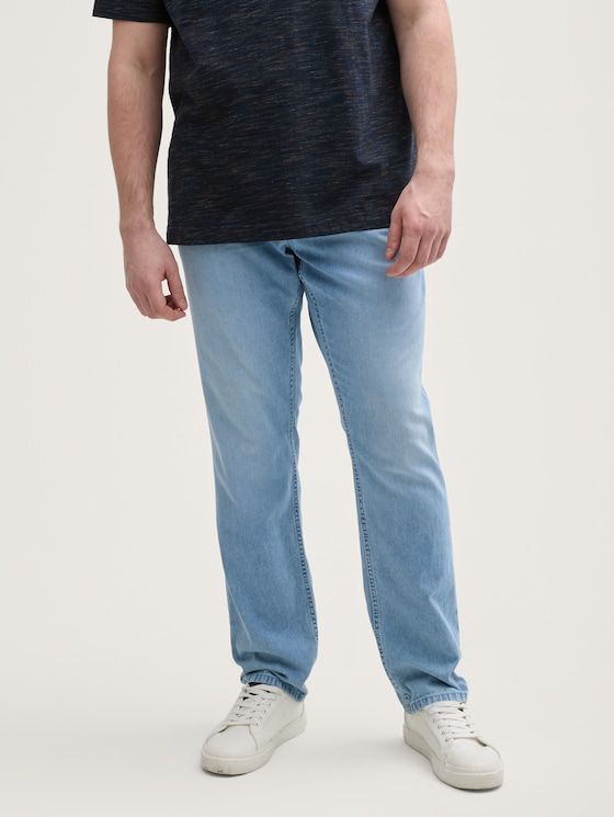 Plus Size - TTPLUS REGULAR Jeans von Men Plus Size, Used Bleached Blue Denim