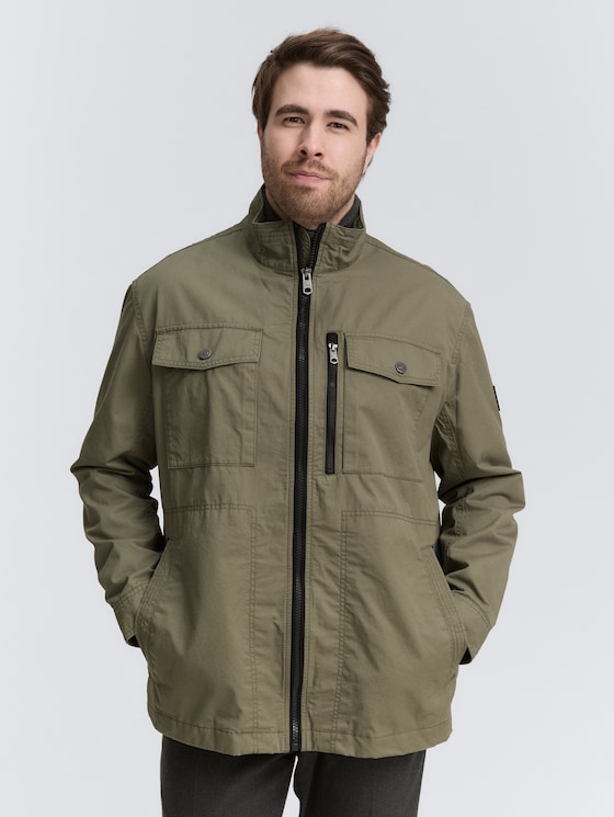 Plus Size - Fieldjacket aus Baumwolle von Men Plus Size, smokey olive green