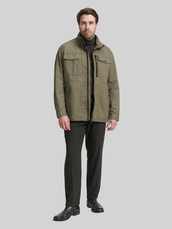 Plus Size - Cotton field jacket in green by Tom Tailor