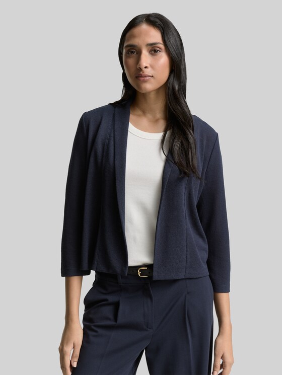 Cardigan with shawl collar in blue by Tom Tailor
