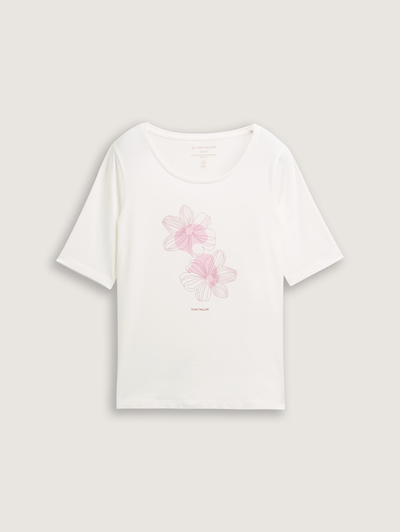 売れ筋商品|||トムテイラー Tシャツ レディース トップス BASIC PRINT - Print T-shirt - whisper white 1047062_10315_7.jpg