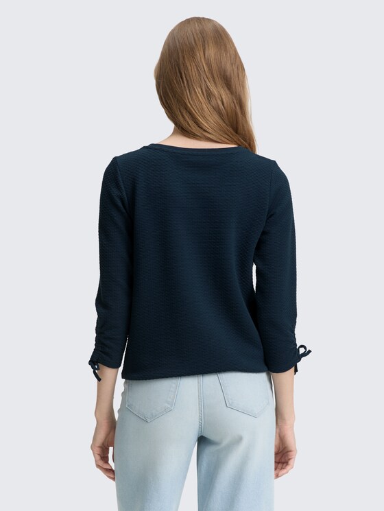 Sweatshirt mit Raffärmeln von Denim Female, dark sea petrol