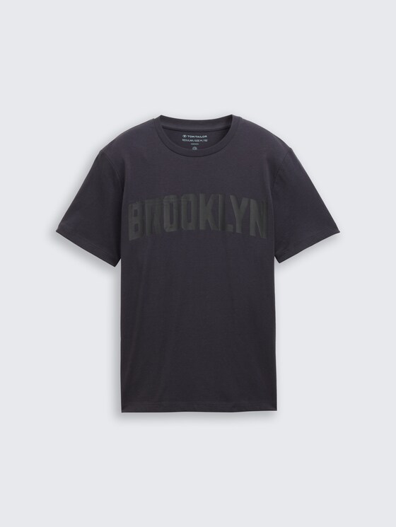T-shirt avec texte imprimé par Teen Boys, coal grey