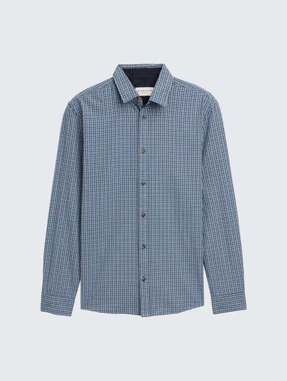 Regular fit shirt with chequered pattern in blue by Tom Tailor Regular fit shirt with chequered pattern in blue by Tom Tailor
