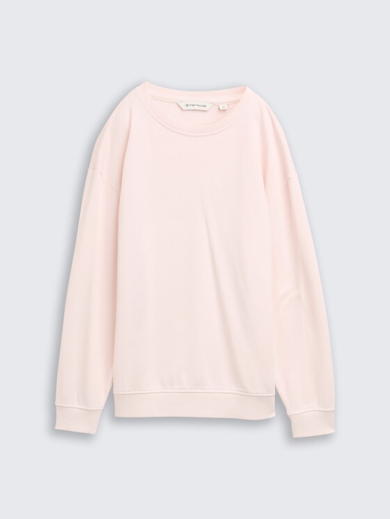 Oversized sweatshirt met print op de rug door Teen Girls, breeze rose