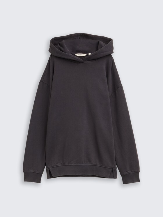Oversized hoodie-sweatshirt met print op de rug door Teen Girls, coal grey