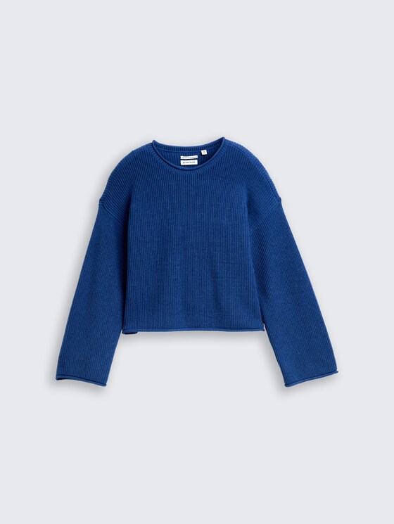 Cropped Strickpullover von Teen Girls, sicilian blue