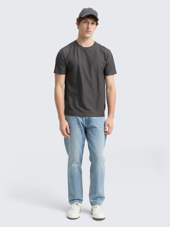 T-Shirt mit Struktur von Denim Male, ash grey
