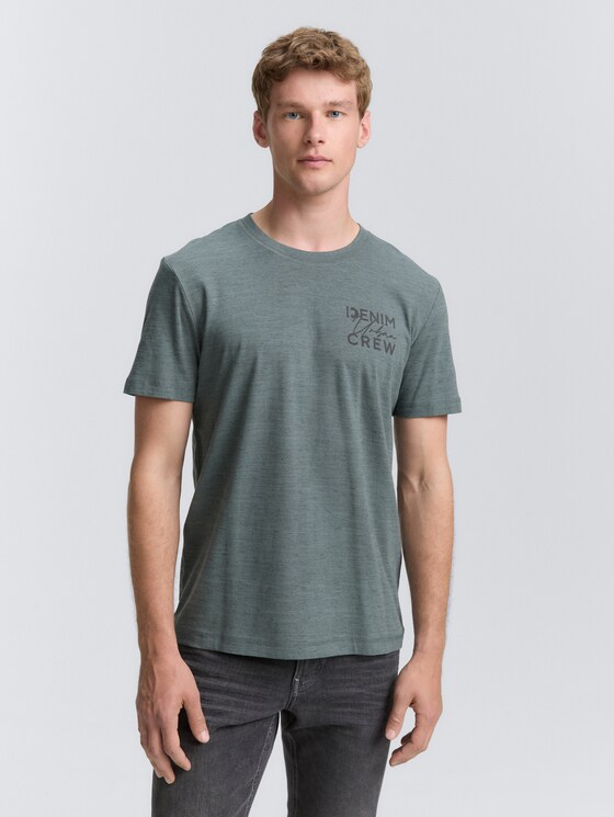 T-Shirt mit Print von Denim Male, washed jasper green