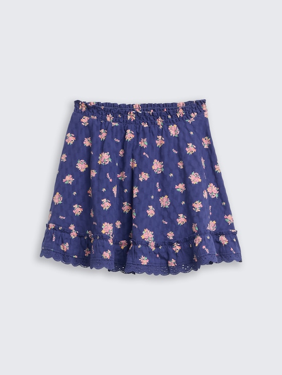 Minirok met bloemenpatroon door Mini Girls, dark blue multi color flower