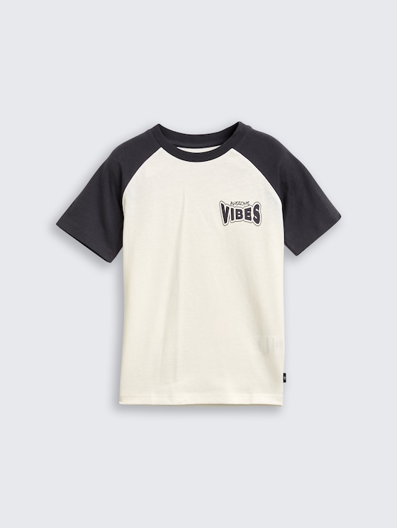 Raglan T-Shirt mit Print von Mini Boys, coal grey