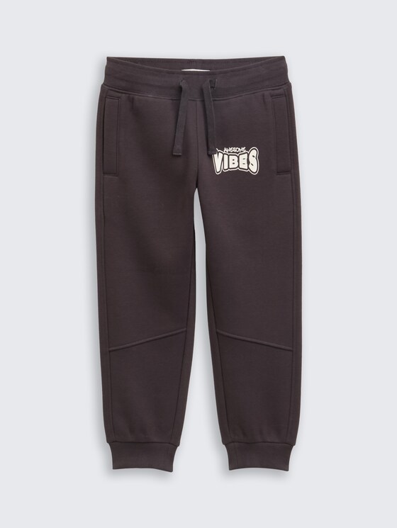 Joggingbroek met print door Mini Boys, coal grey