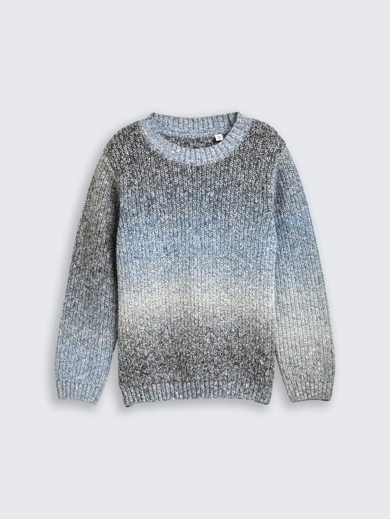 Strickpullover mit Farbverlauf von Mini Boys, blue gradient knit design