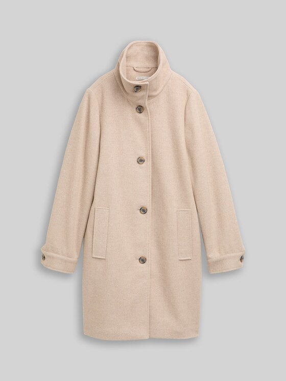 Wool coat in brown by Tom Tailor